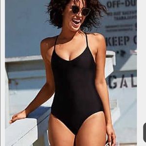 Aerie Cross-back black one piece size Medium
